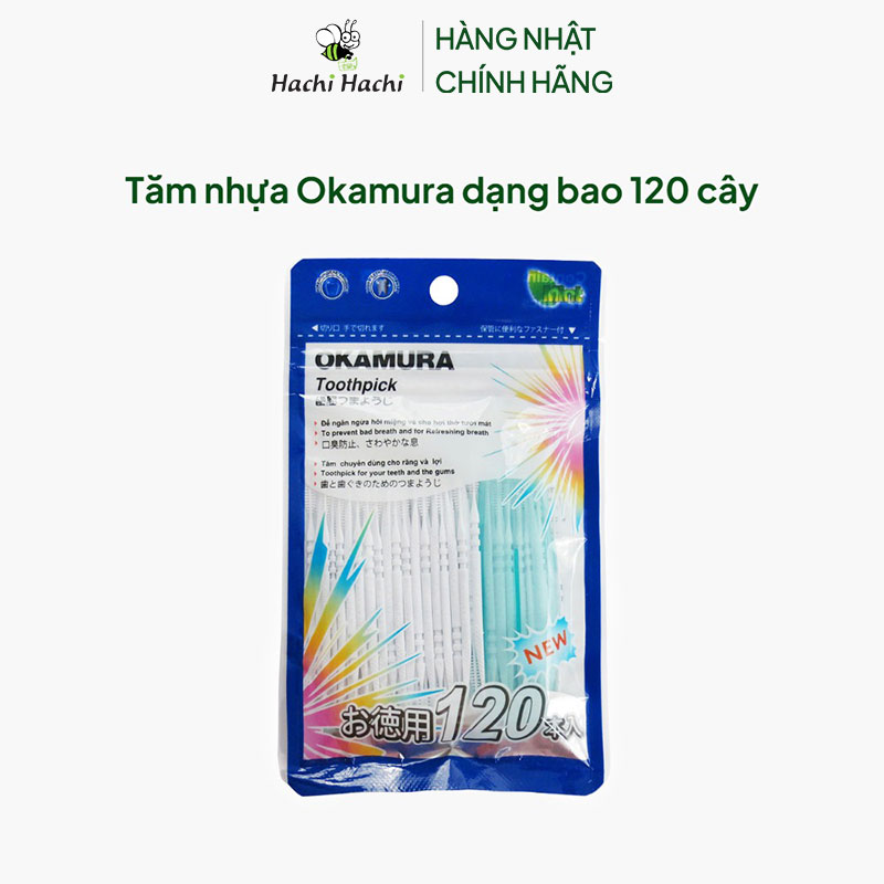 Tăm nhựa Okamura 120 cây thương hiệu OKAMURA