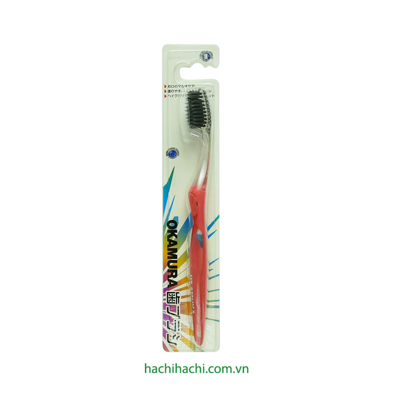 Bàn chải đánh răng than hoạt tính kháng khuẩn Okamura type D