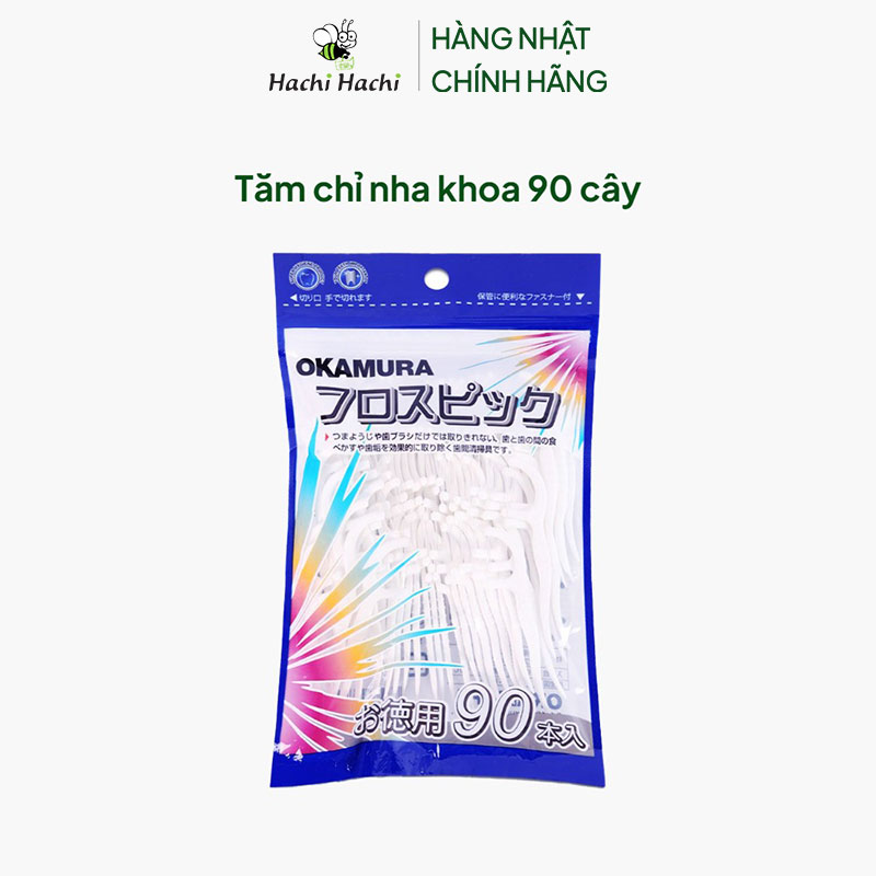 Tăm chỉ nha khoa 90 cây thương hiệu OKAMURA