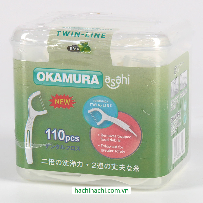 Tăm chỉ kẽ răng Okamura 110 cái thương hiệu OKAMURA