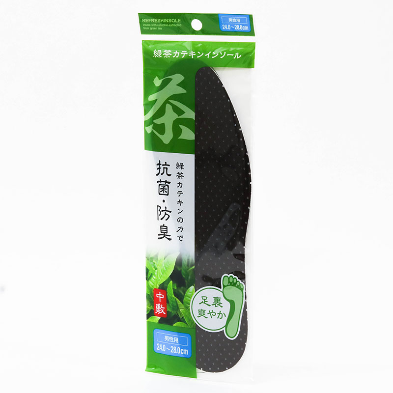 Miếng lót giày trà xanh kháng khuẩn khử mùi cho nam Free size 24-28cm thương hiệu FUDO KAGAKU
