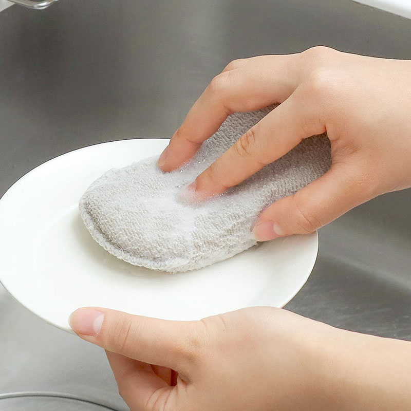 Mút rửa chén mềm và gân sọc 3 cái thương hiệu OKAZAKI