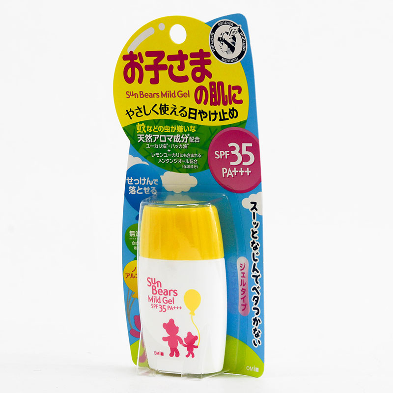 Gel chống nắng Nhật Bản lành tính cho trẻ em Omi Sun Bears SPF35 PA+++ 30g thương hiệu THE OMI BROTHERHOOD