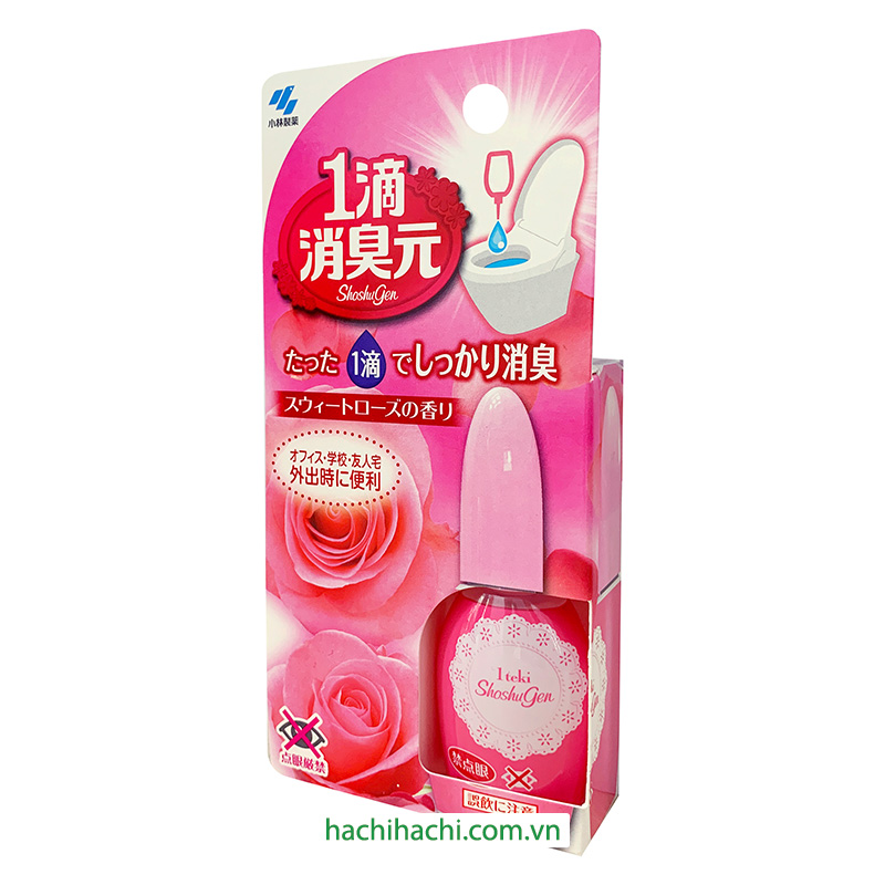 Nước nhỏ thơm bồn cầu Kobayashi 20ml Hương hoa hồng thương hiệu KOBAYASHI SEIYAKU