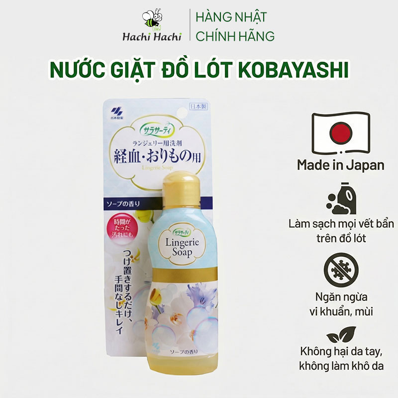 Nước giặt đồ lót dịu nhẹ Nhật Bản Kobayashi Lingerie Soap 120ml thương hiệu KOBAYASHI SEIYAKU