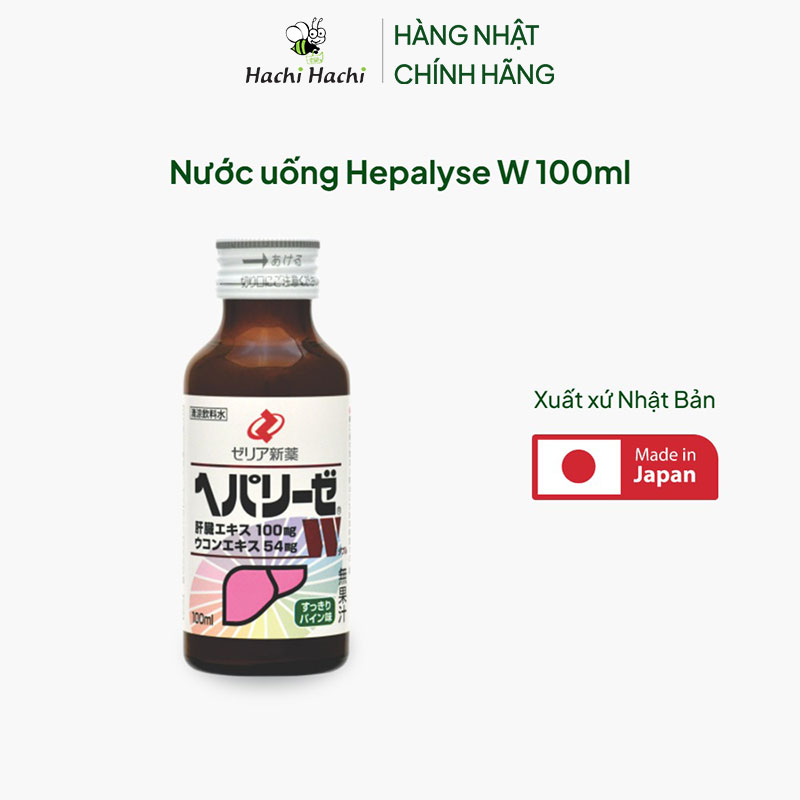 TPBVSK: Nước uống Hepalyse W Nhật Bản 100ml, bảo vệ tế bào gan, tăng chức năng gan thương hiệu 