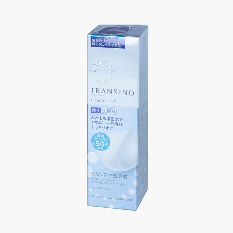 Sữa rửa mặt trắng da mờ thâm nám Nhật Bản Transino Clear Wash Ex 100g thương hiệu TRANSINO