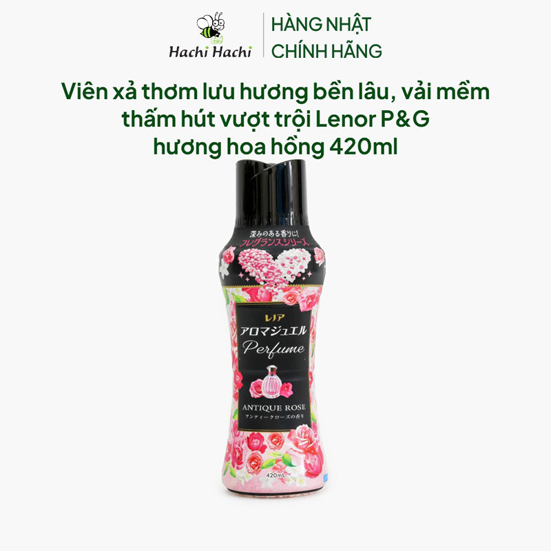Viên xả thơm lưu hương bền lâu, vải mềm thấm hút vượt trội Lenor P&G hương hoa hồng 420ml thương hiệu P&G