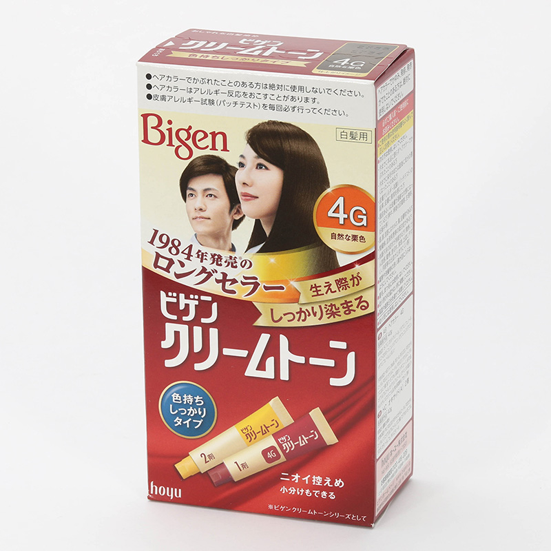 Kem nhuộm tóc phủ bạc Nhật Bản Bigen cream tone 4G Nâu sáng, Siêu bền màu, không mùi khó chịu thương hiệu HOYU