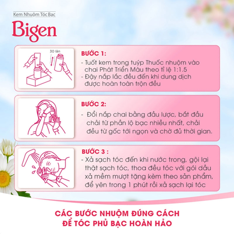 Kem nhuộm tóc phủ bạc Bigen Silk Touch 5C Nâu đồng thương hiệu HOYU