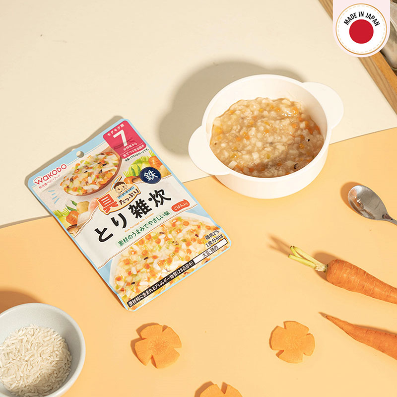 TPBS: Cháo gà - Rice Porridge With Chicken 80g thương hiệu WAKODO