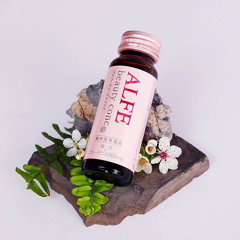 TPBVSK: Nước uống ALFE Nhật Bản Beauty Conc 50mlx10 chai, bổ sung Collagen & Sắt, tăng đàn hồi, da sáng mịn thương hiệu 