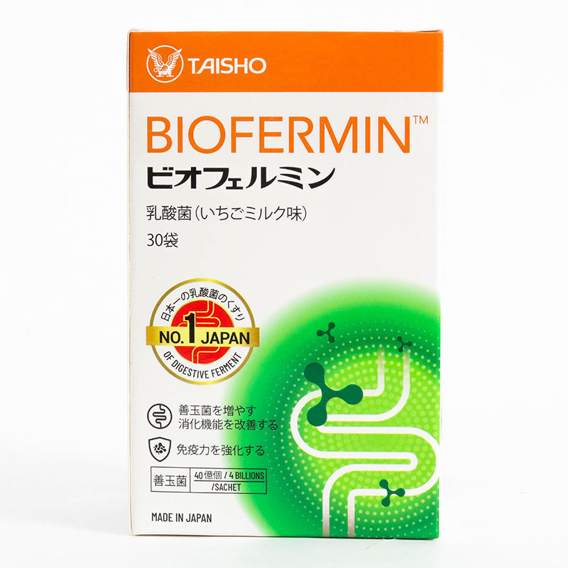 TPBVSK: Men vi sinh Nhật Bản Biofermin 1.5g x 30 gói, giảm rối loạn tiêu hóa tiêu chảy, táo bón, đầy hơi thương hiệu 
