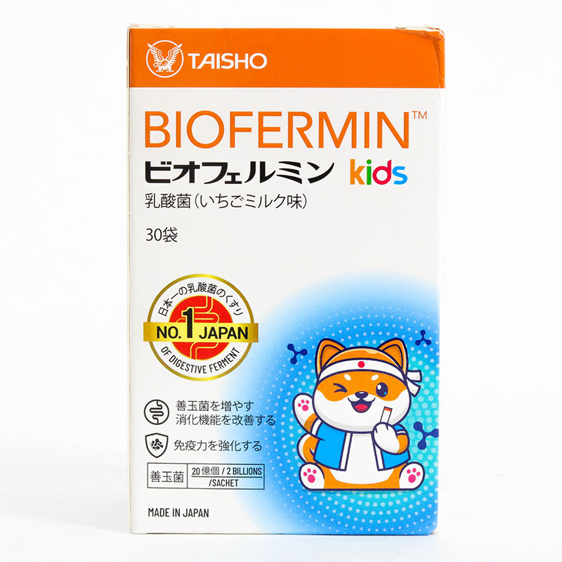 TPBVSK: Men vi sinh Nhật Bản Biofermin kids 1.5g x 30 gói, hỗ trơ tiêu hóa, cải thiện rối loạn tiêu hóa thương hiệu 
