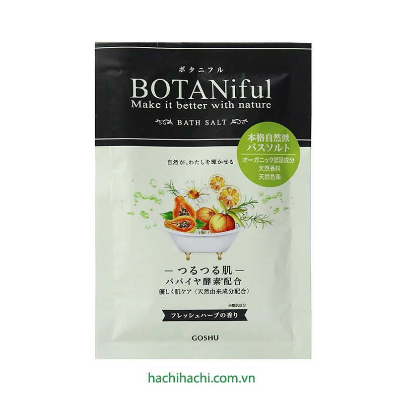Muối tắm Nhật Bản Botaniful Bath Salt-Fresh Herb 35g 