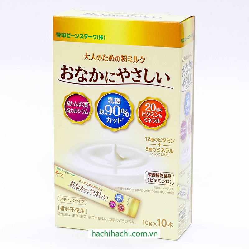 TPBS: Sữa dinh dưỡng Nhật Bản Bean Stalk dành cho người lớn Onaka ni Yasashi 10gx10 gói thương hiệu 