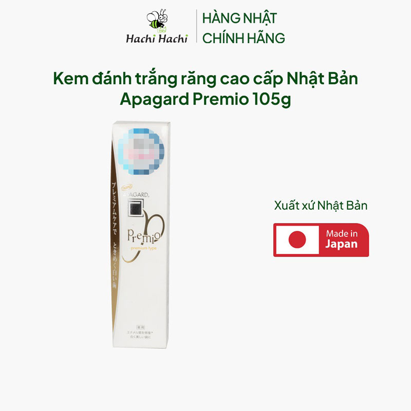 Kem đánh trắng răng cao cấp Nhật Bản Apagard Premio 105g thương hiệu NIPPON ZETTOC