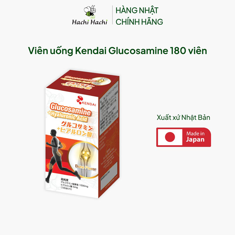 TPBVSK: Viên uống Kendai Glucosamine Nhật Bản 180 viên, tăng tiết dịch khớp, giảm đau viêm khớp, thoái hóa khớp thương hiệu 