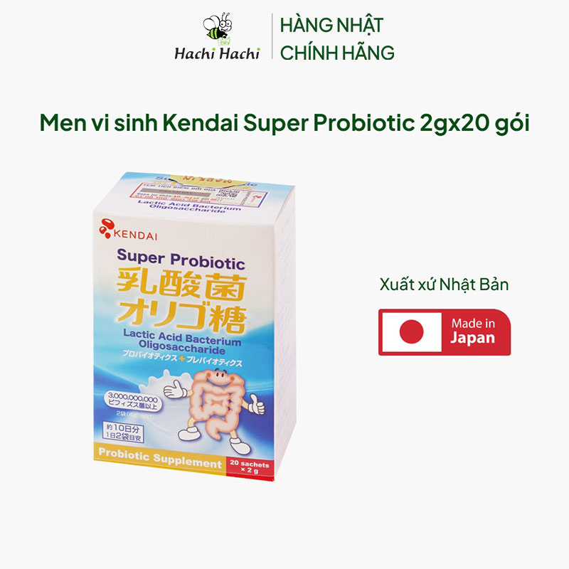TPBVSK: Men vi sinh Nhật Bản Kendai Super Probiotic 2gx20 gói, cân bằng vi sinh đường ruột, tiêu hóa khỏe mạnh thương hiệu 