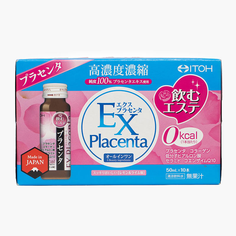 TPBVSK: Nước uống Ex Placenta Nhật Bản Itoh 50mlx10 chai, giảm lão hóa, làm đẹp da thương hiệu ITOH KANPO SEIYAKU