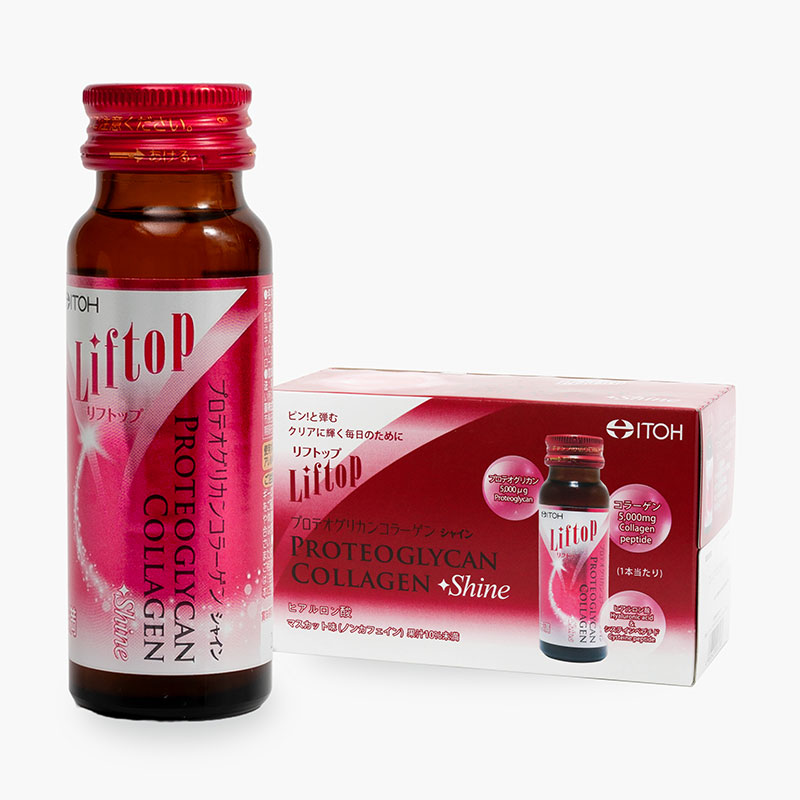 TPBVSK: Nước uống collagen Nhật Bản Liftop proteoglycan collagen shine làm săn chắc da 50ml x 10 chai