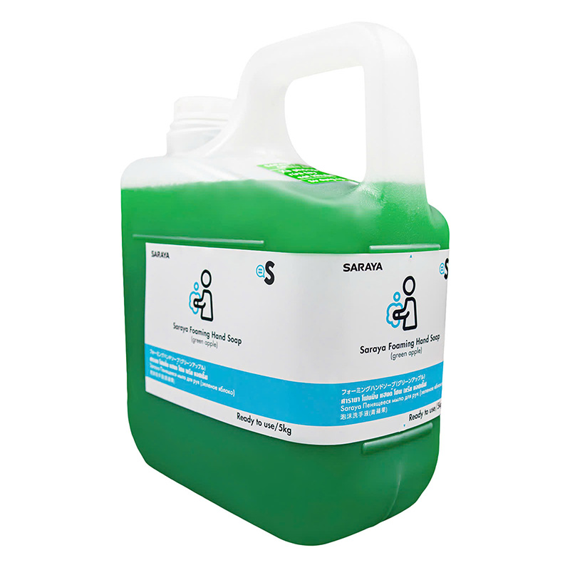 Dung dịch rửa tay, nước rửa tay Saraya Foaming Hand Soap (Green Apple) 5kg (Hương táo) thương hiệu SARAYA
