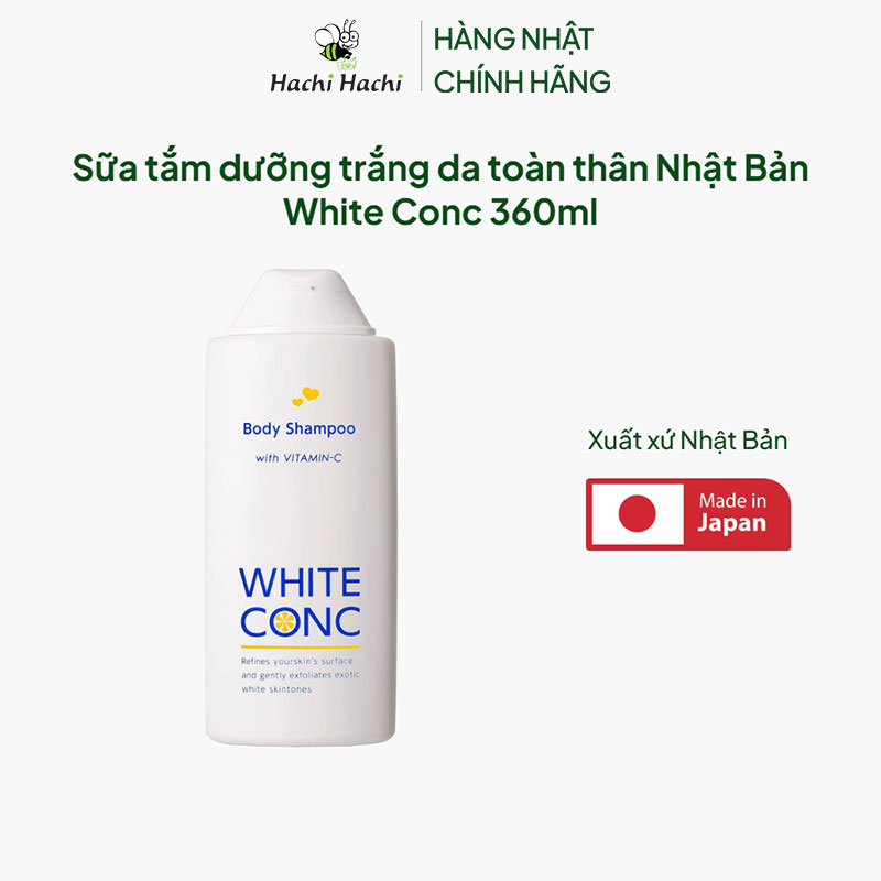 Sữa tắm dưỡng trắng da toàn thân Nhật Bản White Conc 360ml thương hiệu 