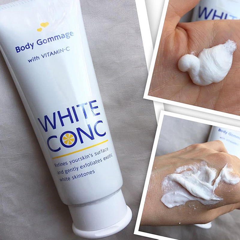 Kem tẩy tế bào chết toàn thân, tẩy tế bào chết body trắng da Nhật Bản White Conc 180g thương hiệu 