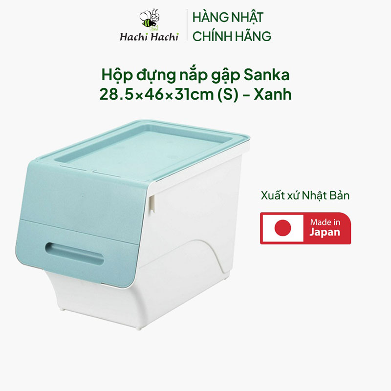 Hộp đựng nắp gập Sanka 28.5x46x31cm (S) - Xanh thương hiệu SANKA