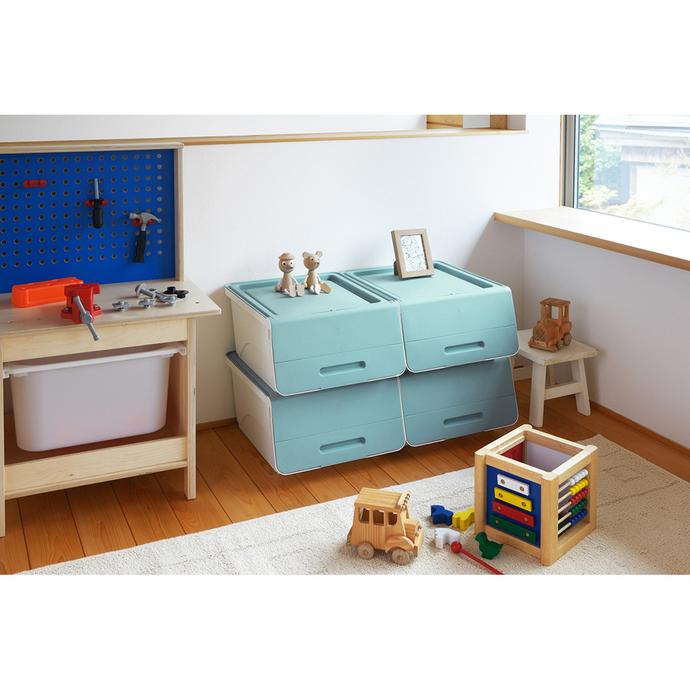 Hộp đựng nắp gập Sanka 57x46x31cm (L) - Xanh thương hiệu SANKA