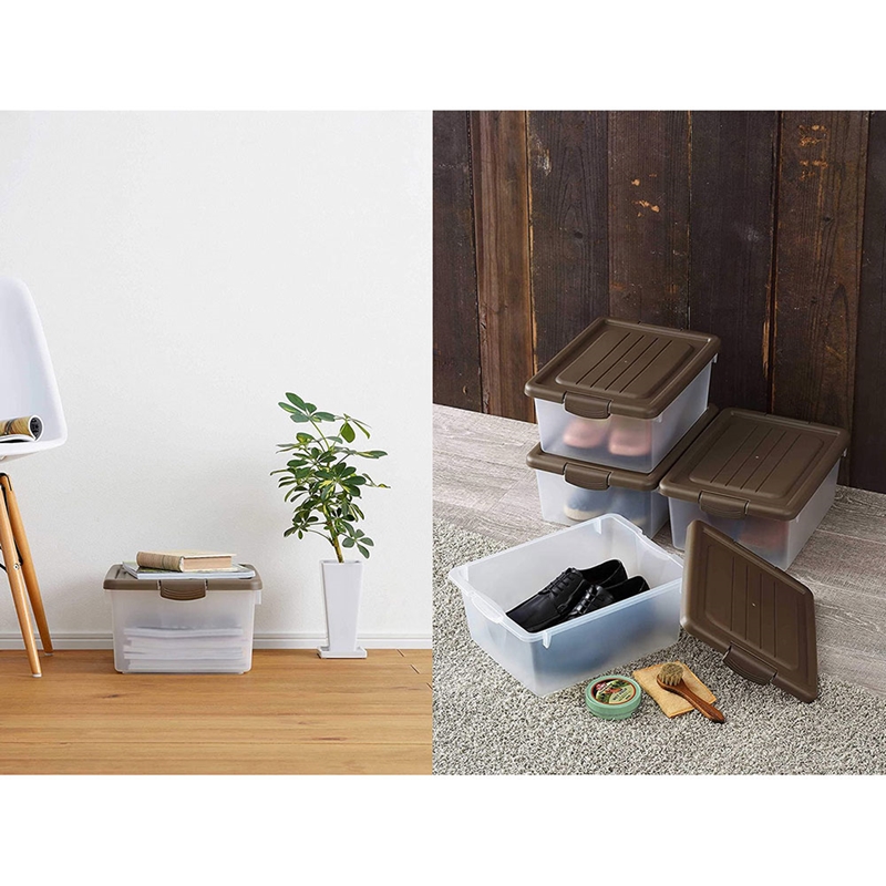 Hộp đựng có nắp đậy Sanka size M - Nâu  thương hiệu SANKA