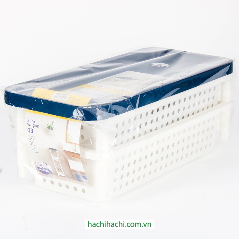 Kệ 3 tầng Sanka 21.5x48x77cm - Trắng xanh thương hiệu SANKA