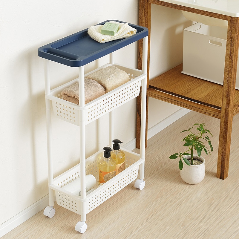 Kệ 3 tầng Sanka 21.5x48x77cm - Trắng xanh thương hiệu SANKA