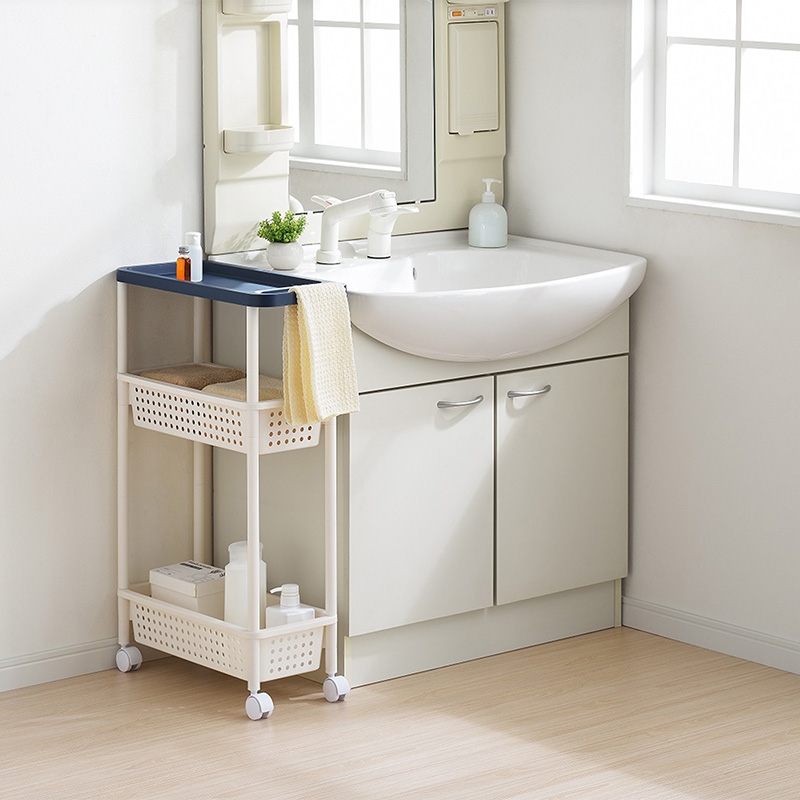 Kệ 3 tầng Sanka 21.5x48x77cm - Trắng xanh thương hiệu SANKA