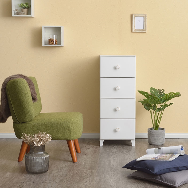 Tủ ngăn kéo 4 tầng Sanka 34x44.5x87.5cm - Trắng  thương hiệu SANKA