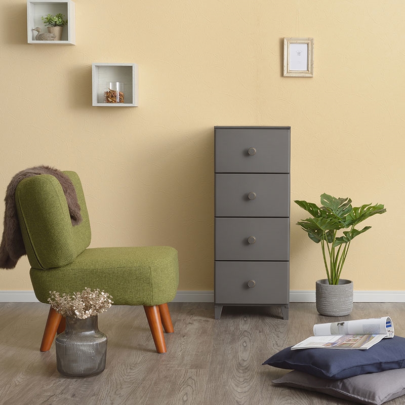 Tủ nhựa ngăn kéo 4 tầng Sanka 34x44.5x87.5cm (Xám) thương hiệu SANKA
