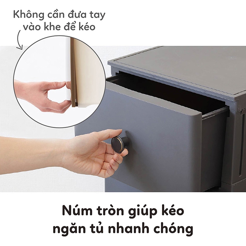 Tủ nhựa ngăn kéo 4 tầng Sanka Nhật Bản 34x44.5x87.5cm (Xanh Navy) thương hiệu SANKA