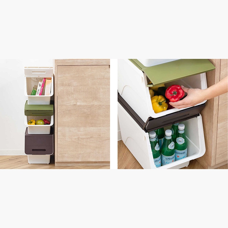Hộp đựng nắp gập Sanka 28.5x46x31cm (S) - Xanh rêu thương hiệu SANKA