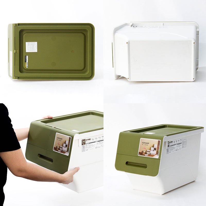 Hộp đựng nắp gập Sanka 28.5x46x31cm (S) - Xanh rêu thương hiệu SANKA
