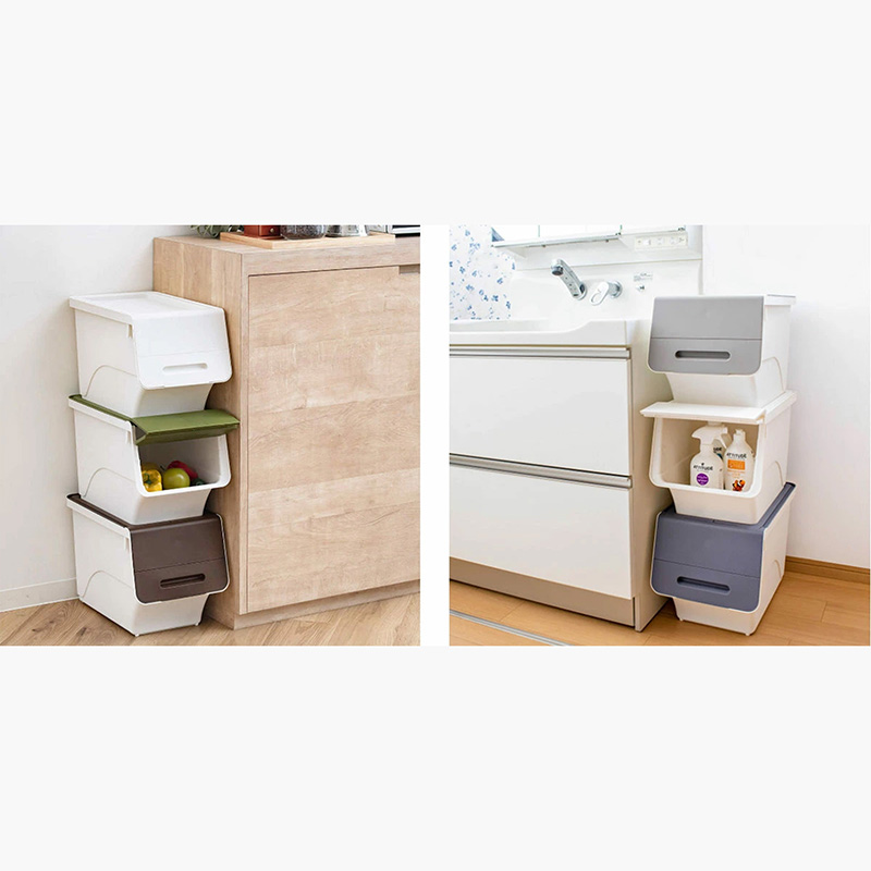 Hộp đựng nắp gập Sanka 28.5x46x31cm (S) - Xám thương hiệu SANKA
