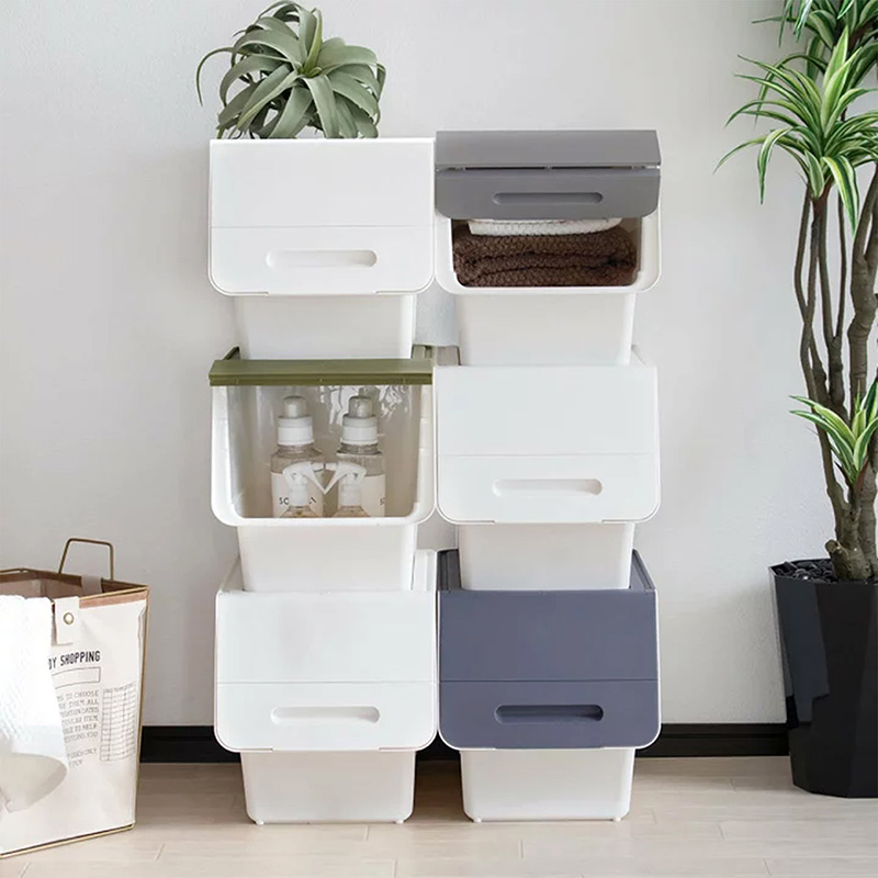 Hộp đựng nắp gập Sanka 28.5x46x31cm (S) - Xám thương hiệu SANKA