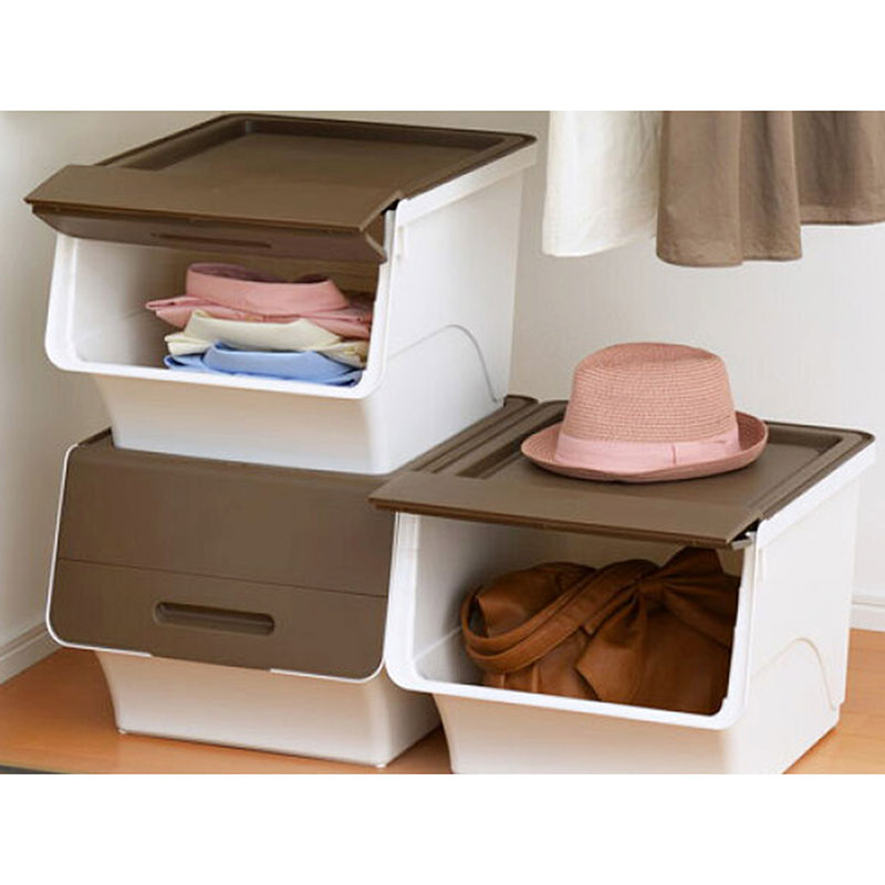 Hộp đựng nắp gập Sanka 38.5x46x31cm (M) - Nâu thương hiệu SANKA