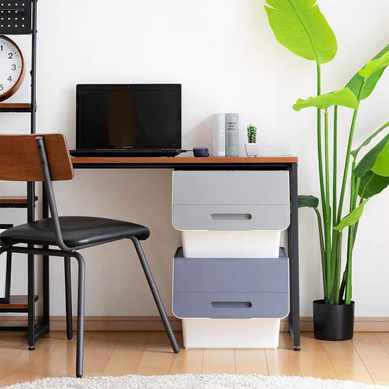 Hộp đựng nắp gập, lật 3 nấc Sanka Nhật Bản 38.5x46x31cm (M) - Xám thương hiệu SANKA