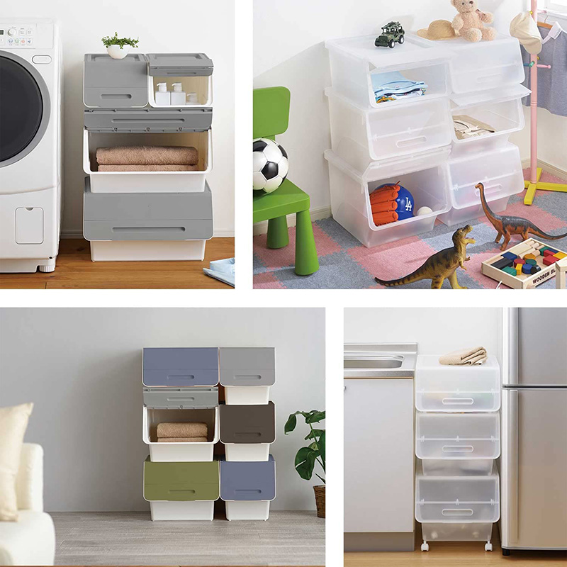 Hộp đựng nắp gập Sanka 57x46x31cm (L) - Xám thương hiệu SANKA