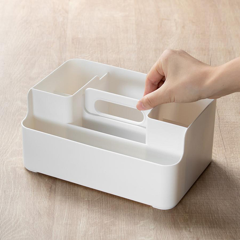 Khay đựng vật dụng, VVP, remote chia ngăn Sanka Nhật Bản 7 ngăn 23.5x15.7x10.6cm (Trắng) thương hiệu SANKA