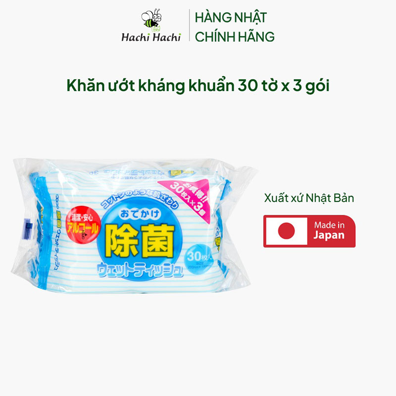Khăn ướt kháng khuẩn 30 tờ x 3 gói thương hiệu LIFE DO