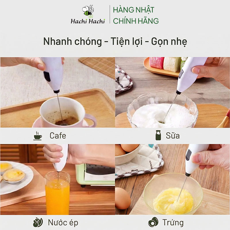 Cây đánh bọt cà phê, matcha, máy tạo bọt sữa cầm tay Echo Metal thương hiệu ECHO METAL