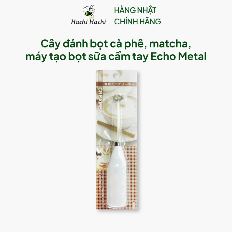 Cây đánh bọt cà phê, matcha, máy tạo bọt sữa cầm tay Echo Metal thương hiệu ECHO METAL