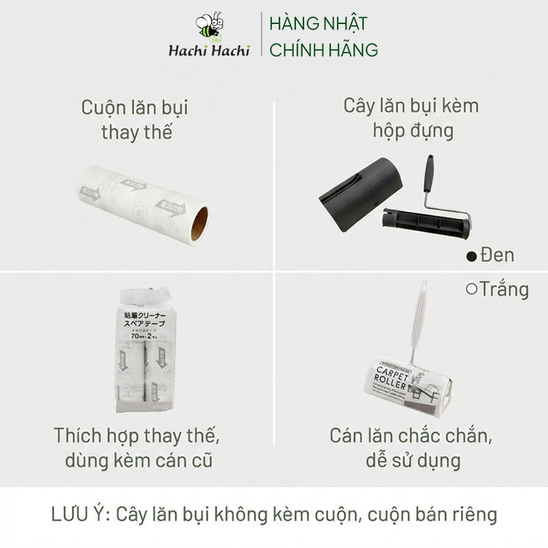 Cây lăn bụi kèm hộp đựng (Nhiều mẫu)-Giao mẫu ngẫu nhiên thương hiệu ECHO METAL