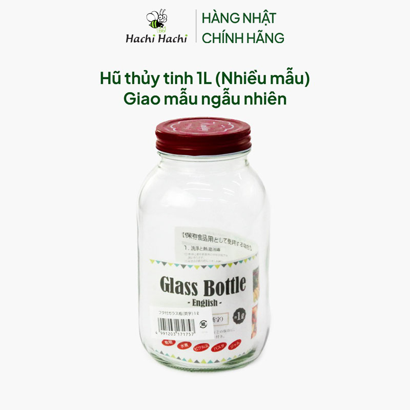 Hũ thủy tinh 1L  (Nhiều mẫu)-Giao mẫu ngẫu nhiên thương hiệu ECHO METAL